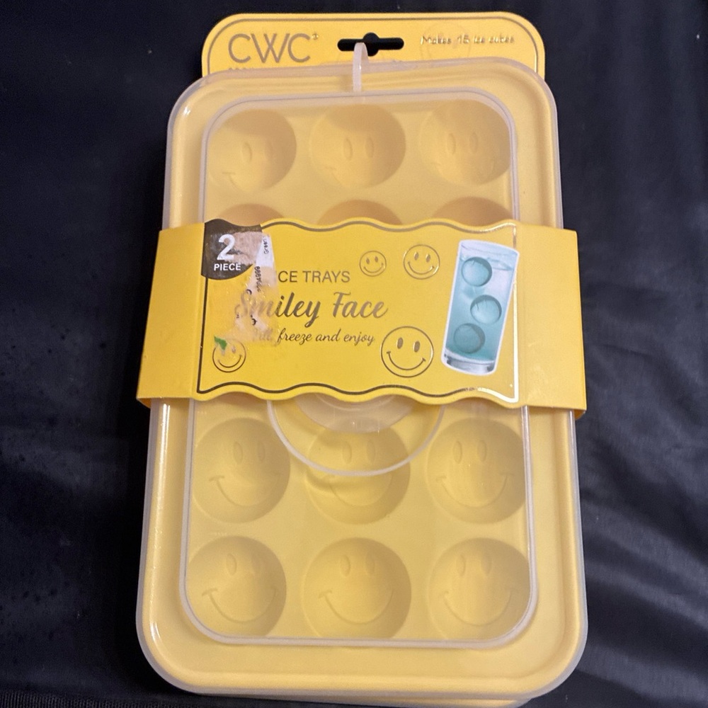 Yellow Smiley Face Ice Trays